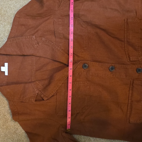 J. Jill Rust Brown Linen Blazer XSP - Picture 5 of 6